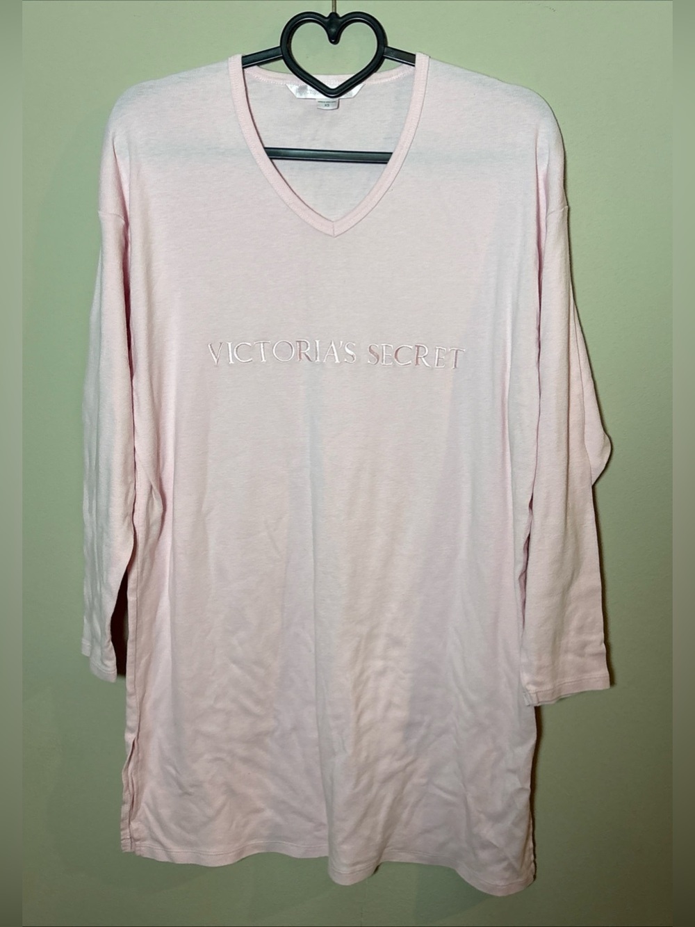 Victoria’s Secret Vintage 2001 Pink Sleepshirt Nightgown Embroidered Cotton XS